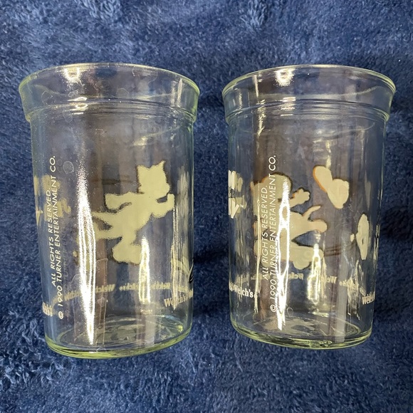 Vintage 1990 Tom and Jerry Tom Skating Welch’s Jelly Jar Drinking Glass 4" Tall - Picture 3 of 6